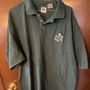 Disney dark green Mickey Mouse soccer polo